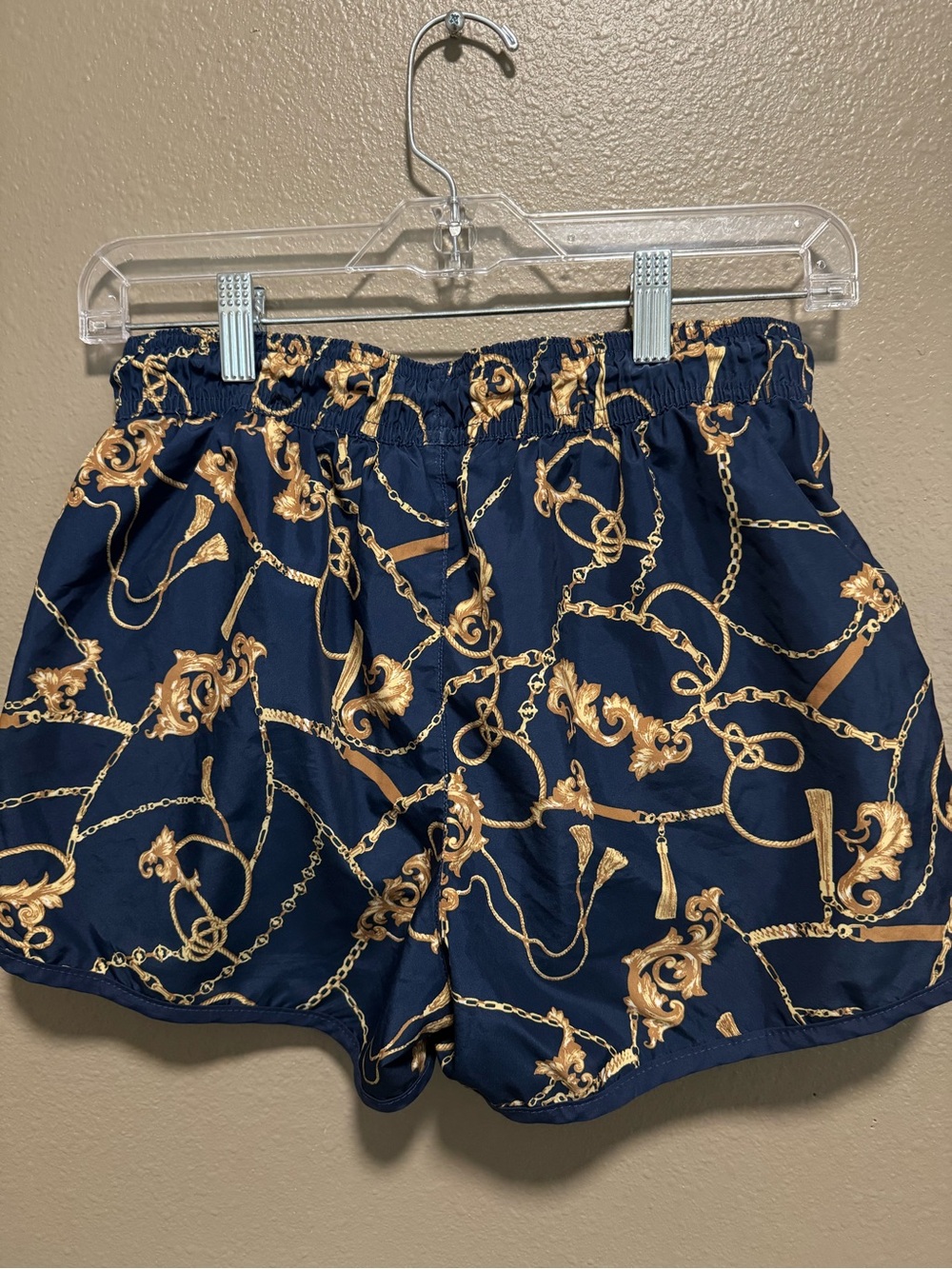 H&M Navy & Gold Chain-Print Drawstring Boxers - Picture 3 of 5